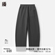 播商場(chǎng)同款慵懶風(fēng)松弛休閑褲女24冬新款寬松洋氣長(cháng)褲BDR4KD4038 G60羽灰 S