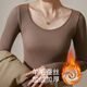 貓人德絨打底衫含羊毛蠶絲保暖內衣女加絨加厚低領(lǐng)打底秋冬款秋衣