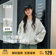 森馬外套女短款寬松純色夾克2025春秋復古休閑棒球領(lǐng)109125108005