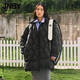 江南布衣（JNBY）【正反兩穿】冬季羽絨服女花苞設計O型中長(cháng)款外套簡(jiǎn)約5N0C10570 001/本黑 XS