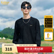 卡賓（CABBEEN）【發(fā)熱羊毛絨】花卉提花毛衣男2024秋冬新款寬松針織衫黑白色 煤黑色01 L /175/50