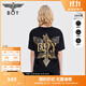 BOY LONDON【金翅蘭花】潮牌短袖春夏秋季情侶同款黑色朋克T恤N01007 黑色 XL