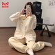 貓人（MiiOW）睡衣秋冬季女款2025新款空氣棉夾棉長(cháng)袖大碼胖mm冬天加厚純棉套裝 YQM6819#耳機黃兔 3XL [151-170斤]