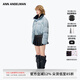 ANN ANDELMAN【明星同款】牛仔短款羽絨服外套藍色毛領(lǐng)加厚面包服 藍色 M
