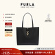 芙拉（FURLA）[同價(jià)11.11]MIANOVA牛皮大號女士上班族通勤大容量手提托特包 黑色