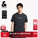 杰克·瓊斯（JACK&JONES）男裝25年短袖T恤男士夏季棉潮流休閑圓領(lǐng)滿(mǎn)印航海系列高端半袖 E44黑砂色 常規 M