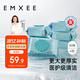 嫚熙（EMXEE）唐藝昕推薦綠貝殼嬰兒濕巾大包寶寶手口屁可用濕紙巾兒童80抽*6包
