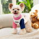 MIKI PAD寵物狗狗衣服夏季薄款柯基T恤小型犬幼犬貓咪衣服泰迪比熊雪納瑞 粉色小狗燙畫(huà)【棉質(zhì)護肚】 S胸圍37cm（建議4-6斤）