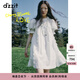 DZZIT【爆款補單】地素法式蕾絲連衣裙夏新款白色泡泡袖度假風(fēng)裙子 白色 XS
