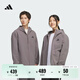 adidas拒水防風(fēng)休閑連帽夾克外套男女秋季新款阿迪達斯官方輕運動(dòng)   木炭灰   2XL