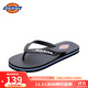 Dickies拖鞋男潮流百搭休閑人字拖夏季情侶拖鞋 黑色 41 