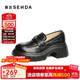 森達樂(lè )福鞋女季通勤厚底顯高學(xué)院風(fēng)單鞋ZTF01AA5 黑色 38
