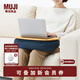 無(wú)印良品（MUJI）可在膝上使用軟墊桌 膝上桌 床上電腦桌 靠墊平板桌 藏青色 長(cháng)470*寬315*高100mm
