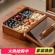 木雅軒干果盤(pán)實(shí)木干果盒瓜子糖果盤(pán)分格水果盤(pán)客廳干果收納盒果盤(pán)零食盤(pán) 單層干果盤(pán)+6玻璃碗