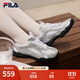 斐樂(lè )（FILA）韓素希同款官方女鞋PEBBLE復古運動(dòng)鞋芭蕾運動(dòng)鞋夏新款休閑鞋 銀器灰/斐樂(lè )白-SW 38
