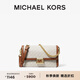 MICHAEL KORS邁克高仕 MK Sonia中號翻蓋法棍包鏈條腋下包斜挎 香草白/橡果棕 150 中號
