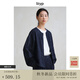 旅途原品ltyp 棉感牛仔外套/O型褲 秋季女士寬松圓領(lǐng)短外套上衣女 外套-丹寧藍(lán) M