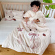 MOEDOOBIE兒童純棉防踢被神器嬰兒睡覺(jué)全棉被子小孩中大童寶寶睡袋冬加厚 草莓兔兔防踢被 （一體被，可機洗水洗） 100*160冬被【建議室溫5-15】身高120cm-150cm