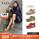 他她（TATA）可可豆復古運動鞋女透氣休閑鞋德訓鞋2025阿甘鞋GPD01CM5 黃棕/白 37