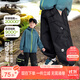 左西童裝男童褲子秋裝2025新款兒童工裝褲大童戶(hù)外沖鋒褲 黑色 140