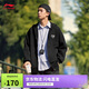 李寧衛衣男女款簡(jiǎn)約LOGO運動(dòng)寬松開(kāi)衫連帽外套AWDU973