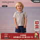 Teenie Weenie Kids小熊童裝25夏季新款男寶寶撞色翻領(lǐng)短袖polo衫打底衫 中灰色 100 cm