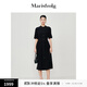 Marisfrolg【新能量黑裙】瑪絲菲爾春季黑色襯衫式茶歇連衣裙女 黑色 M