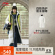 李寧溯之東方主題秀款女子防潑水防風透濕科技鴨絨長羽絨服AYMU242