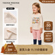 Teenie Weenie Kids小熊童裝25年款新款男女寶寶印花圓領(lǐng)長(cháng)袖T恤衫 象牙白 90 cm