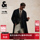 杰克·瓊斯（JACK&JONES）男裝25年秋冬季雙面毛呢大衣男士中長款100%羊毛商務(wù)休閑毛呢外套 E40黑色 2XL （190）