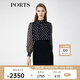 PORTS寶姿春夏新品女裝波點優(yōu)雅波點長袖連衣裙LM8D056MFE020 黑色混色 S (4)