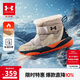 安德瑪（Under Armour）男女童秋冬戶(hù)外棉靴加絨魔術(shù)貼雪地靴2441508 棕色 34碼 