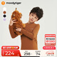 moodytiger兒童T恤吸濕透氣秋冬季男童T恤保暖柔軟高彈圓領(lǐng)簡(jiǎn)約女童長(zhǎng)袖上衣