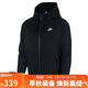 耐克（NIKE）男冬季連帽夾克外套加絨保暖 休閑運動(dòng)  BV2646-010黑色XL