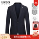 萊克斯頓【商場(chǎng)同款】男裝春季西服男修身單西正裝西裝商務(wù)職業(yè)裝 黑色 50