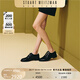 STUART WEITZMAN/SW MRSPATS秋冬黑色珍珠粗跟牛皮革樂(lè )福鞋女鞋真皮