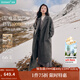 茵曼2025秋冬女裝新款100%綿羊毛雙面呢外套女美拉德翻駁洋氣長(cháng)款大衣 深花灰 S 155-162cm /95-110斤