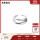 Arsis流光流線(xiàn)雙層交叉戒指法式開(kāi)口戒原創(chuàng  )時(shí)尚戒指送女友禮物 流線(xiàn)雙層戒指