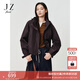 玖姿（JUZUI）戶(hù)外工裝機能風(fēng)連帽外套女2025秋季新款JTFQ40501 深紫 L