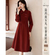 似水年華【春冬款國風(fēng)設計A字裙】高級感小眾顯瘦小個(gè)子連衣裙 11紅色 M