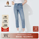 暇步士（Hush Puppies）女裝夏水洗棉彈修身牛仔褲女 116淡藍 28