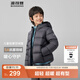 波司登（BOSIDENG）25新款輕薄羽絨服男女兒童5A抗菌連帽外套T250135550XS 鈦金深灰8916 160 /80 約 150-160cm 45kg