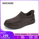 斯凱奇（SKECHERS）閃穿鞋男士2025新款秋季加絨保暖休閑健步鞋一腳蹬樂(lè )福鞋205606