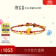 潮宏基 生肖馬黃金手鏈女雙層足金手繩紅繩硬金手飾本命年禮物 可調節手繩