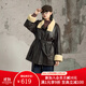 西町村屋（SETIROM）復古感皮衣外套女裝2025冬新款毛絨中長(cháng)款外搭XHAD10016 深咖 均碼