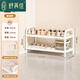 舒苒佳多層鞋架簡(jiǎn)易鞋架置物架收納架門(mén)口小型鞋柜宿舍鞋架 二層 帶滑輪