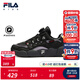 FILA斐樂(lè )兒童運動(dòng)鞋2025秋冬新款旋鈕男女童大童休閑籃球鞋可頌 黑/影黑灰-RBD 37 內長(cháng)23.0cm