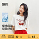 森馬（Semir）涼感T|短袖T恤女抑菌寬松潮流圓領(lǐng)2025夏季新款櫻桃上衣甜美 本白10102 L 165/88A