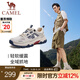 駱駝（CAMEL）網(wǎng)面鞋子男夏季新款透氣輕彈緩震耐磨城市戶(hù)外鞋 G14S342157 米/藍 41