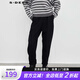 S.DEER23冬【新】圣迪奧女裝休閑壓褶插袋哈倫褲休閑褲S23460805 黑色/91 S/160
